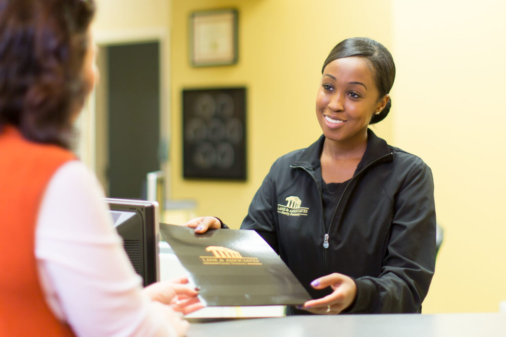 smiling dental assistant