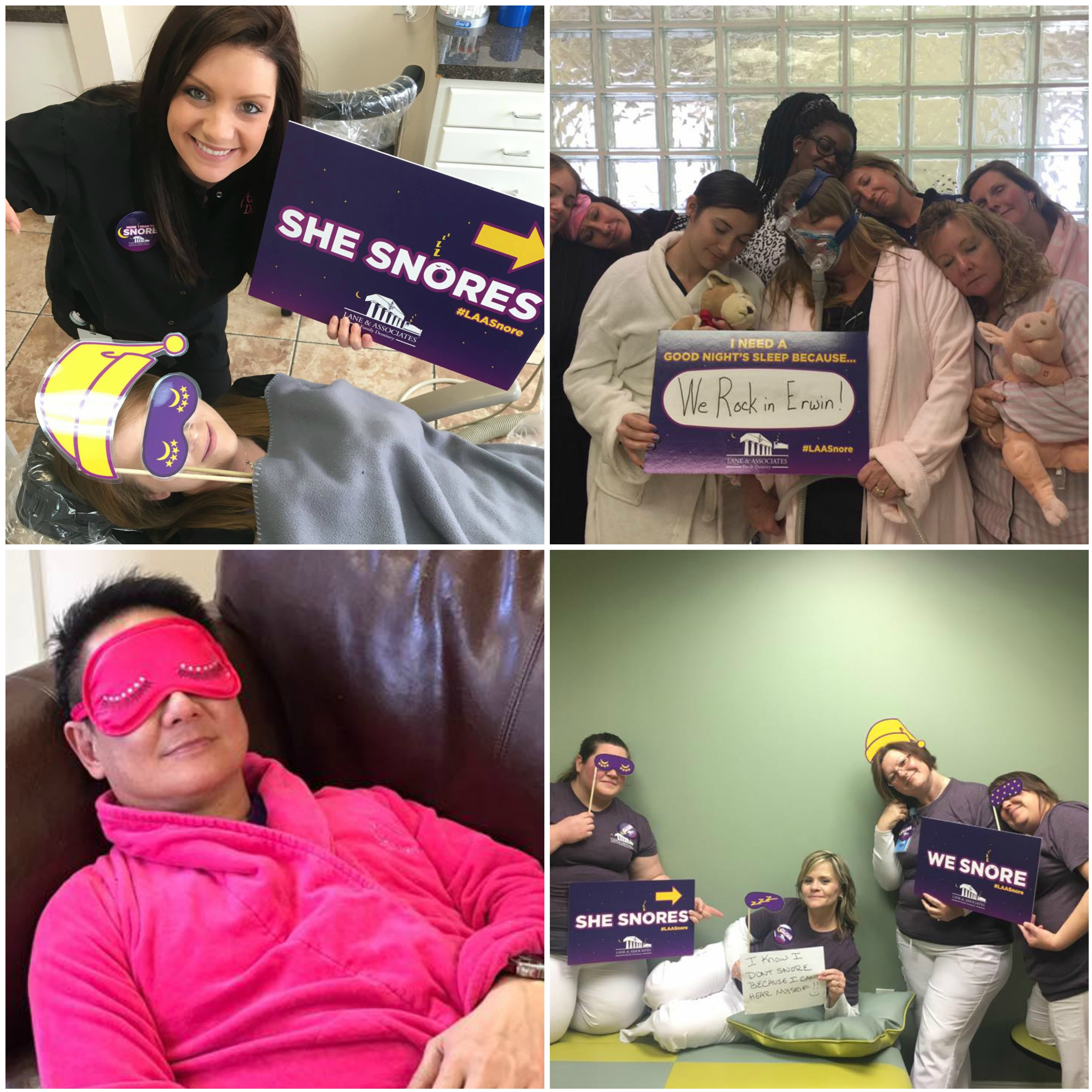 Group of Lane and Associates Employees participating in More than the snore competition