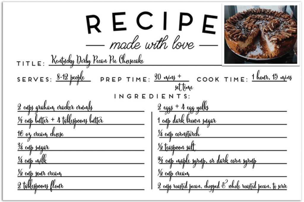 Recipe card for 2nd place doctor bakeoff