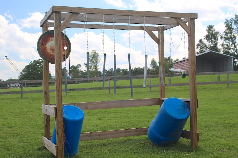 Farm equipment repurposed into instruments