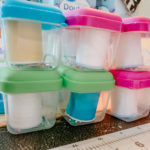 thread and pins separated into containers