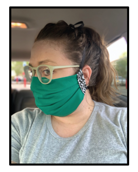 LAA employee with completed Surgical Mask on