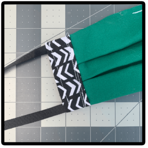 edging sewn to mask