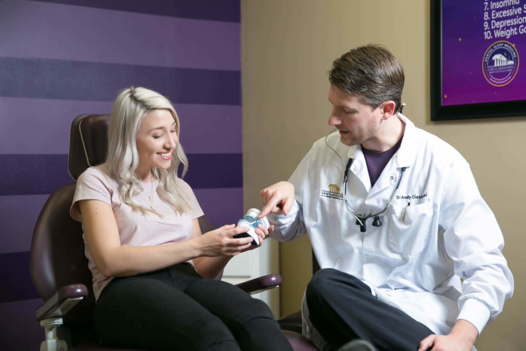 Lane Sleep Medicine showing patient oral appliance