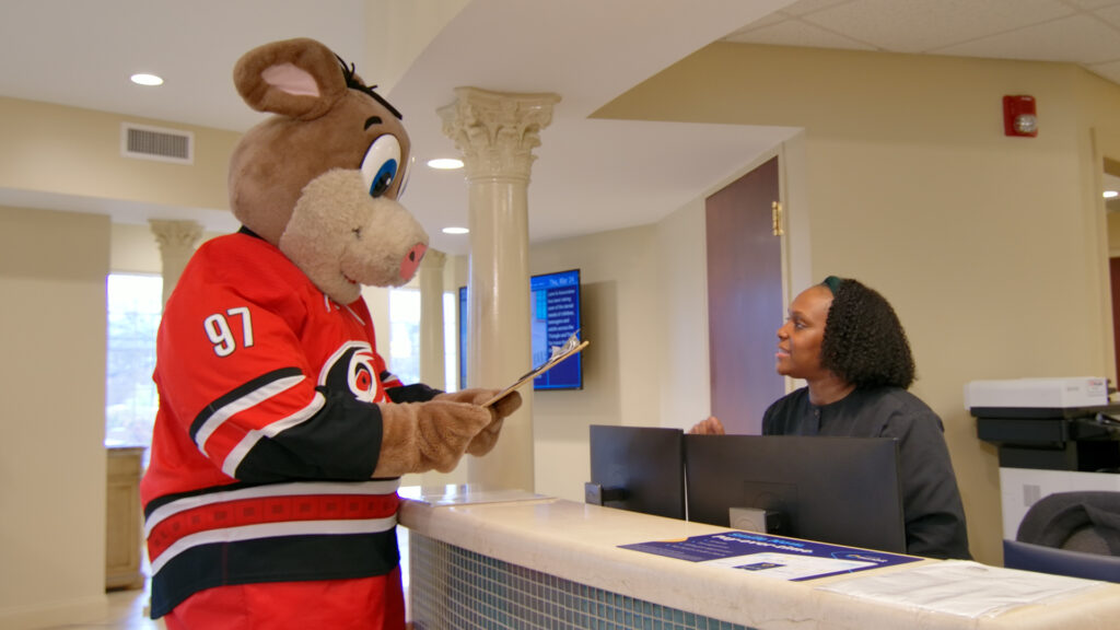 Stormy Checking in at Lane and Associates Wake Forest Road Office