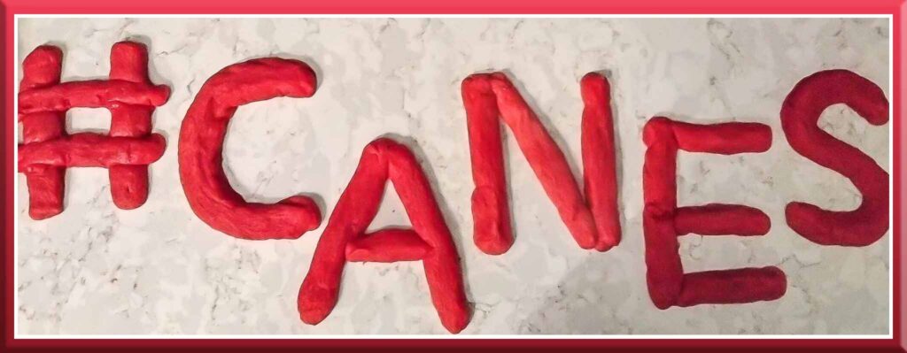 Hashtag Canes Cookie
